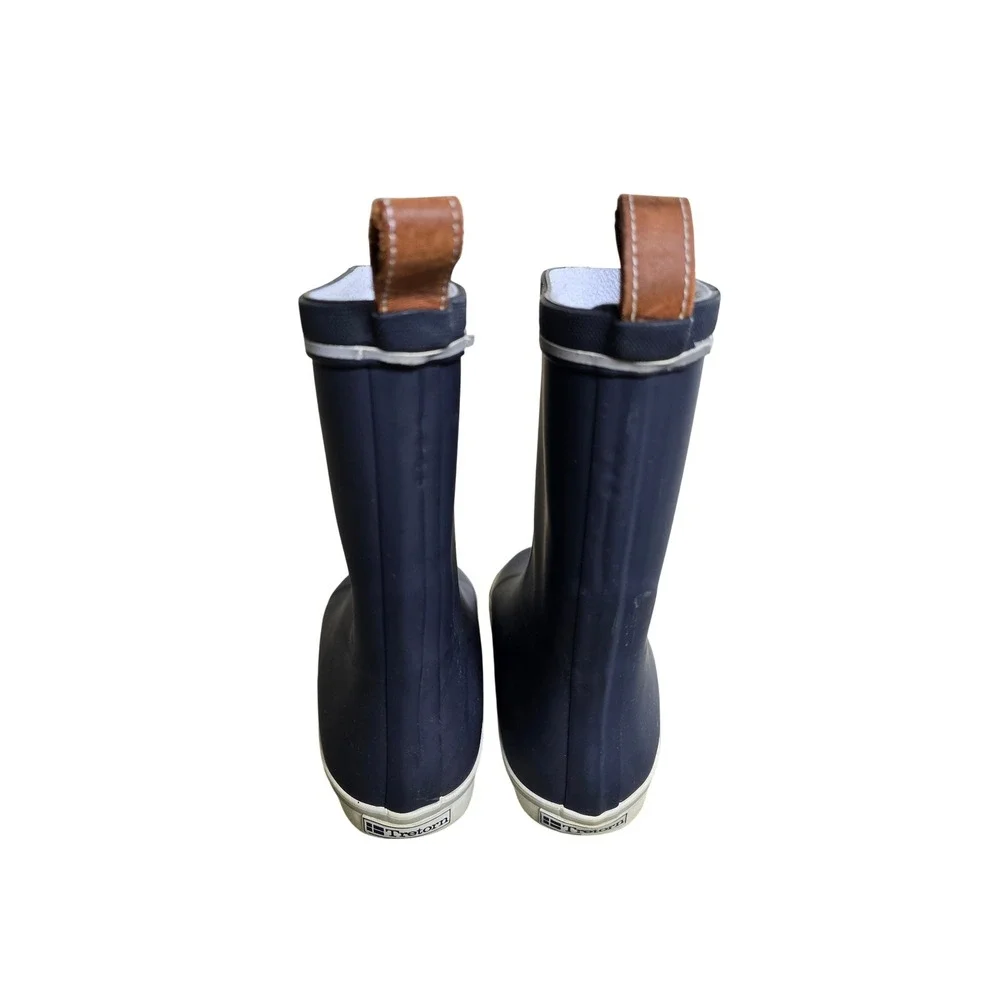 Tretorn Navy Blue Rubber Rain Waterproof Boots Size 36 US Youth 4 Warm Lined